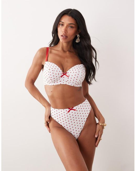 Peek & Beau Brown Underwire Bikini Top With Contrast Straps