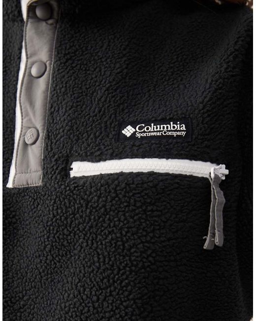 Columbia Black Helvetia Ii Cropped Half Snap Fleece