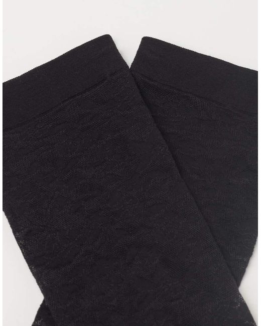 Calzedonia Black Floral Pattern Socks