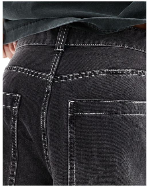 Bershka – superweite jeans in Black für Herren