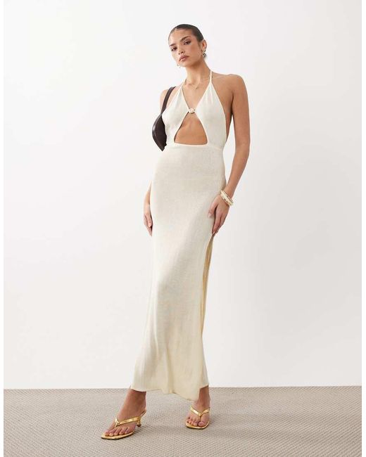 Flook Natural The Label Zoelle Cut Out Maxi Beach Dress
