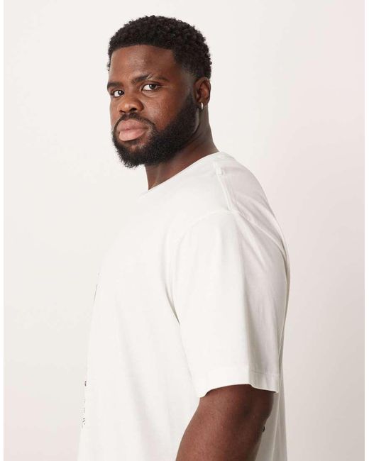 Polo Ralph Lauren White Big & Tall Heritage Cap Bear Print T-shirt for men