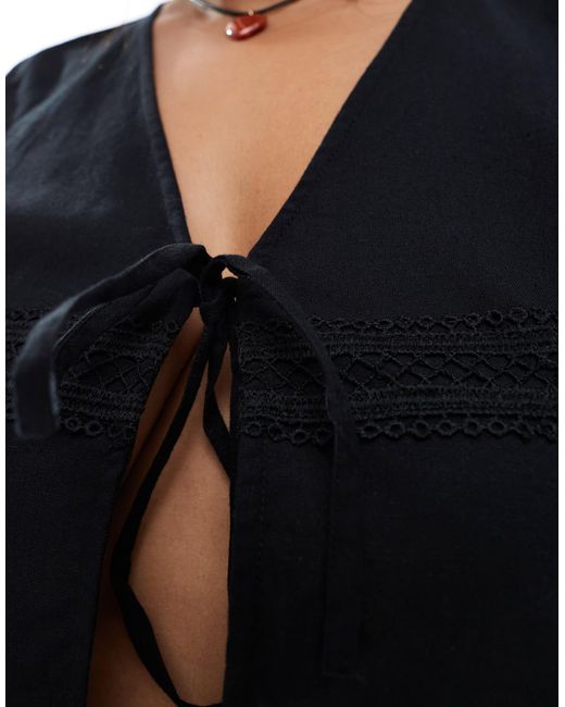 Esmee Curve Blue Exclusive Lace Panel Waistcoat