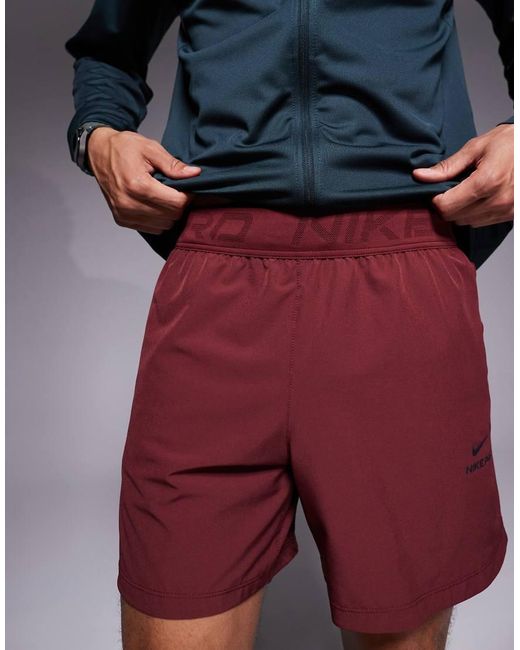 Nike Red Pro Dri-Fit 6 Inch Shorts for men