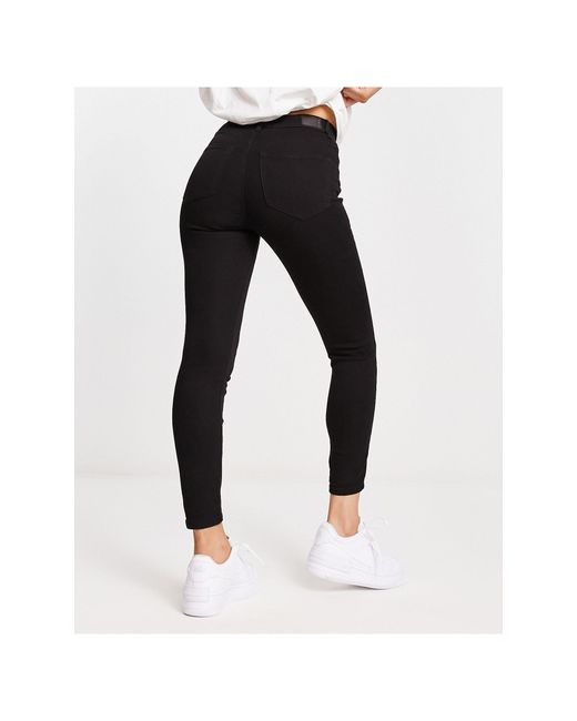 Jeans super skinny a vita alta neri di Pull&Bear in Black