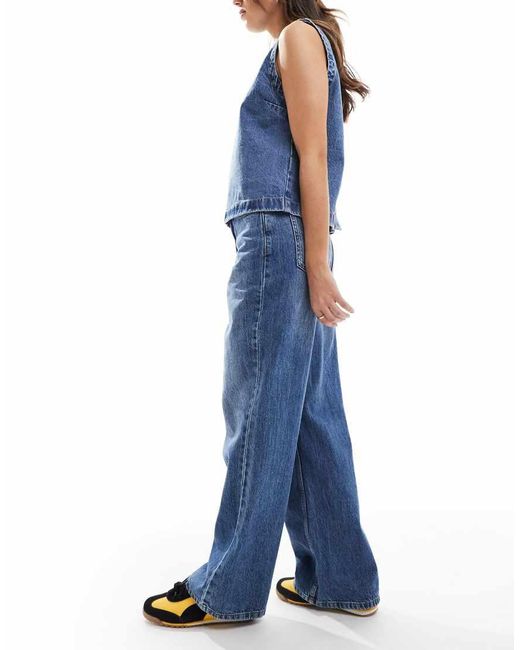 New Look Blue Adalae Wide Leg Jean