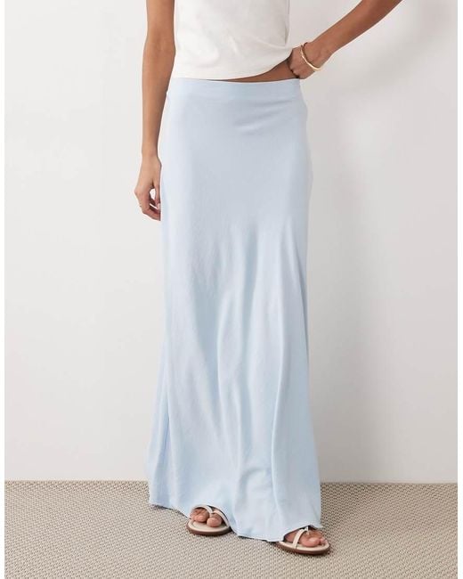 Jdy White A-line Satin Maxi Skirt