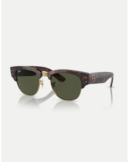 Ray-Ban Green Clubmaster Mega Sunglasses With Lens