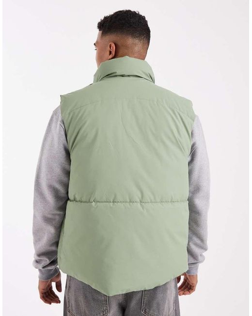 ASOS Green Puffer Gilet for men