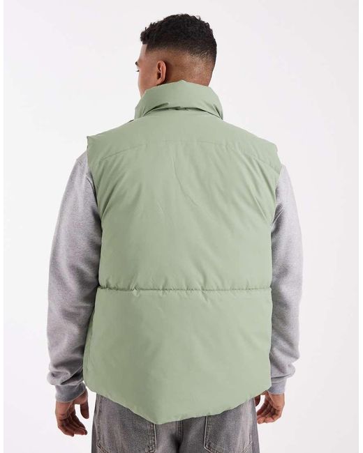 Piumino Smanicato Salvia di ASOS in Green da Uomo