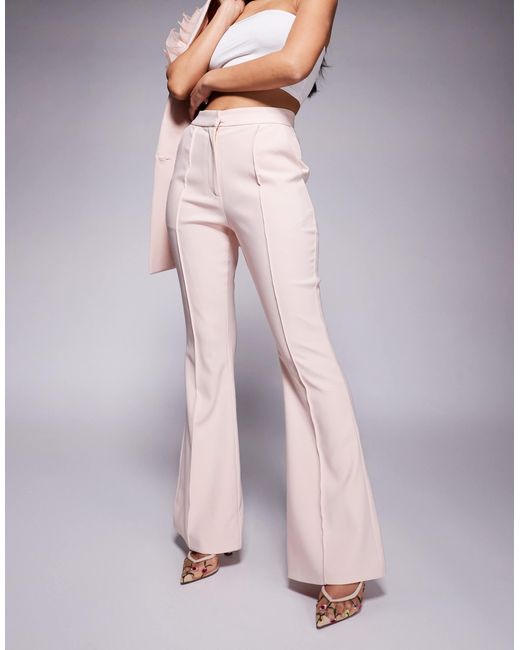 Lavish Alice Purple Tailored Fit And Flare Pants