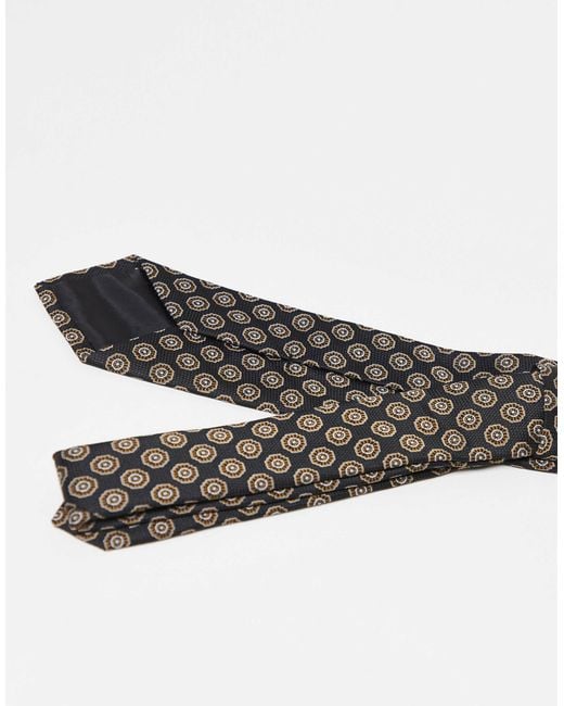 ASOS White Patterned Tie for men