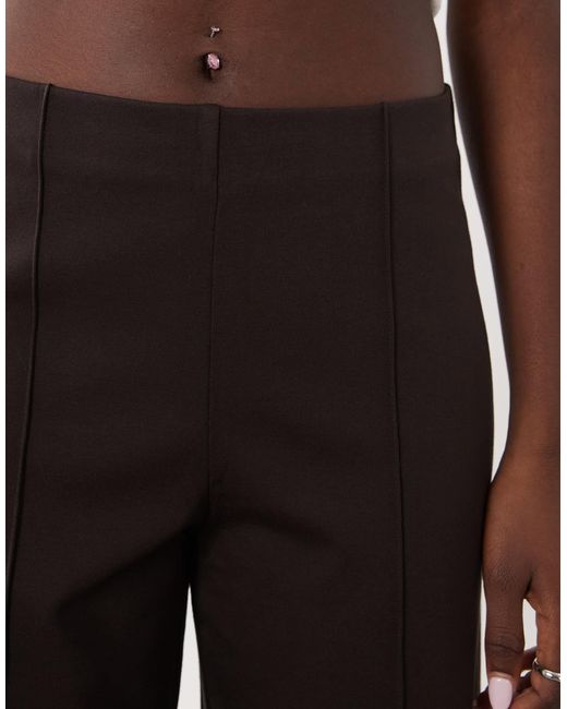 Mango White Seam Front Straight Trouser