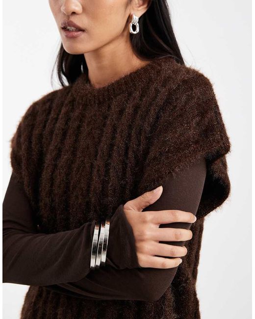 ASOS Brown Knitted Oversized Tank