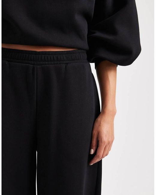 ASOS Brushback Joggingbroek Met Wijde Ronde Pijpen in het Blue