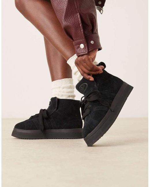 adidas Originals Campus 00S Winter Mid Shoes in Black | Lyst UK