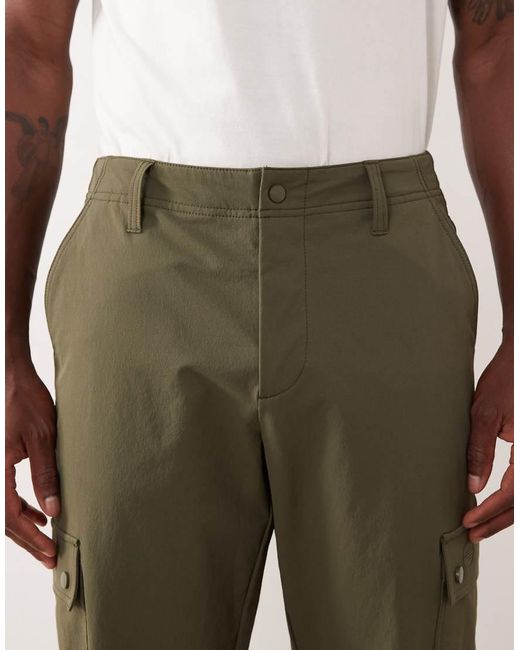 ASOS Natural Motionmax Tapered Cargo Trouser for men