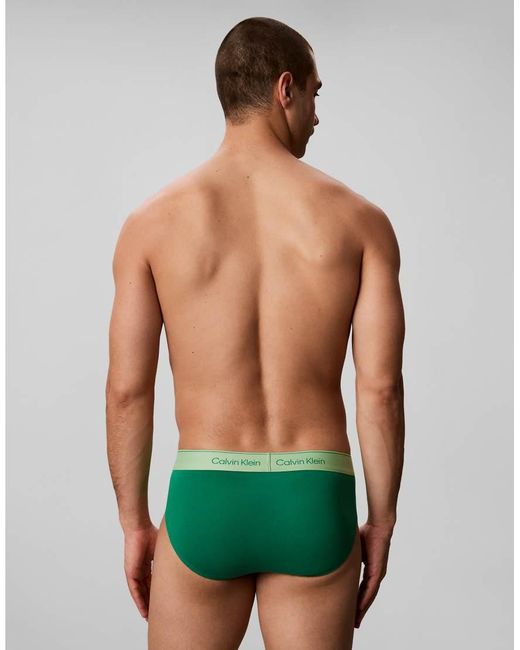 Calvin Klein Blue Pride Cotton 5 Pack Hip Briefs for men