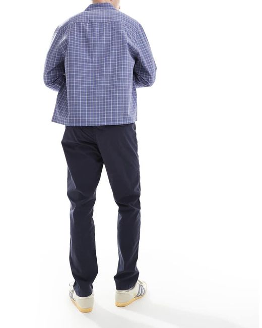 Paul Smith Blue Tapered Chino Trousers for men