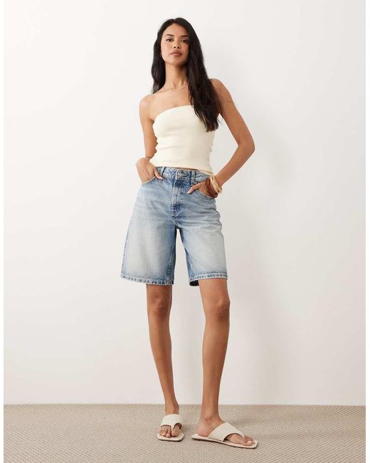 Gina Tricot Blue Super Stretch Tube Top