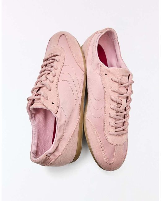 Bershka Pink Flat Sole Trainers