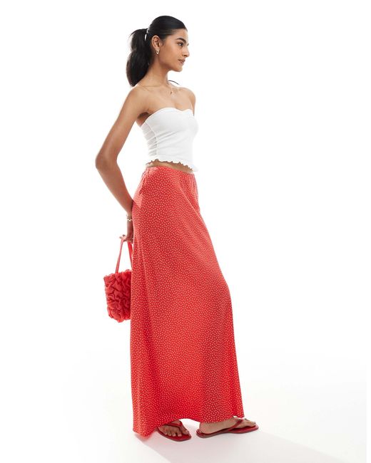 Bershka White Shirred Frill Hem Bandeau