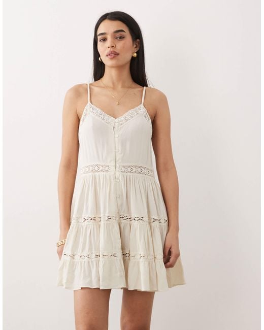 Iisla & Bird Natural Button Down Mini Dress