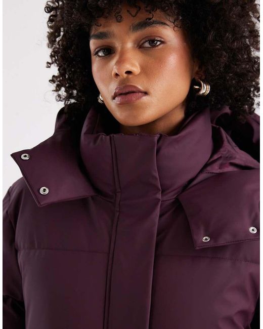 Vero Moda Purple Short Coated Padded Jacket