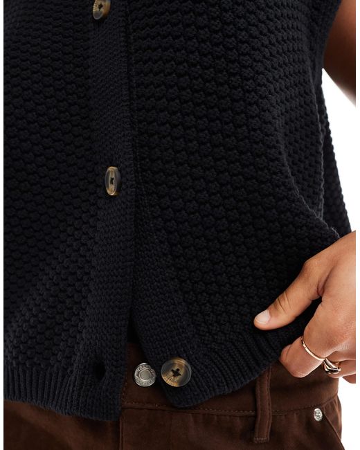 ASOS Black – kastige strickweste