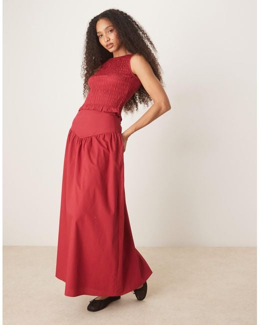 Glamorous Red – gerafftes top