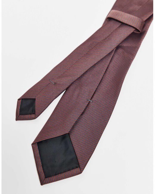 ASOS Purple Tie With Micro Stripe for men