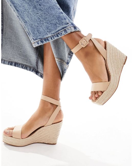 Steve Madden White – upstage – espadrilles aus leder