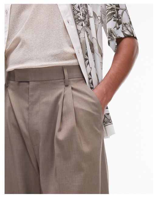 Topman White Twin Pleat baggy Smart Trouser for men