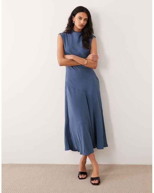 Mango Blue Sleeveless Maxi Dress
