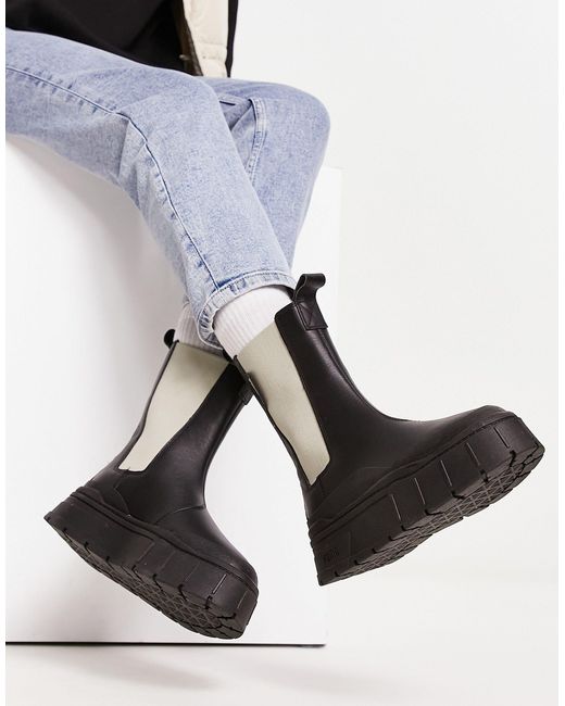 PUMA Mayze - Chelsea Boots Met Plateauzool in het Black