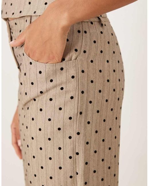 Motel Natural Co-Ord Tatina Polka Dot Trouser