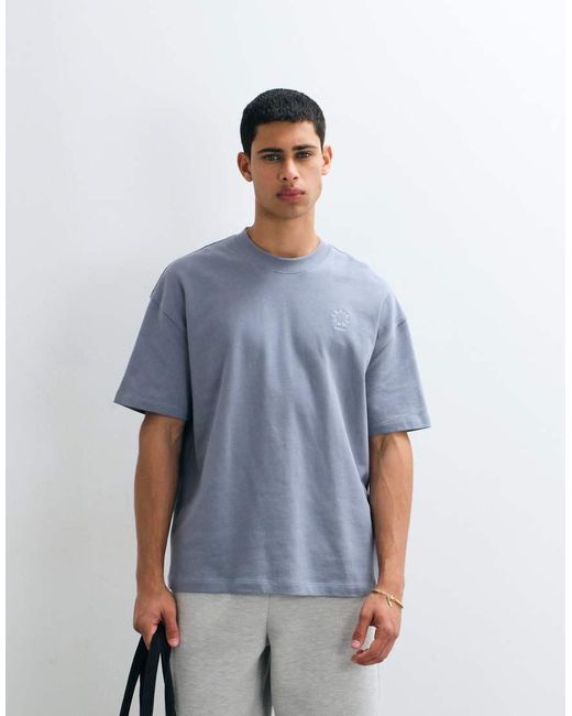 AllSaints Blue Haven Small Embroidered Chest Logo T-shirt for men