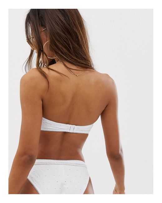 asos white bikini top