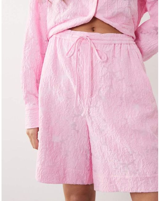 ARRANGE Pink Floral Jacquard Short Co-ord