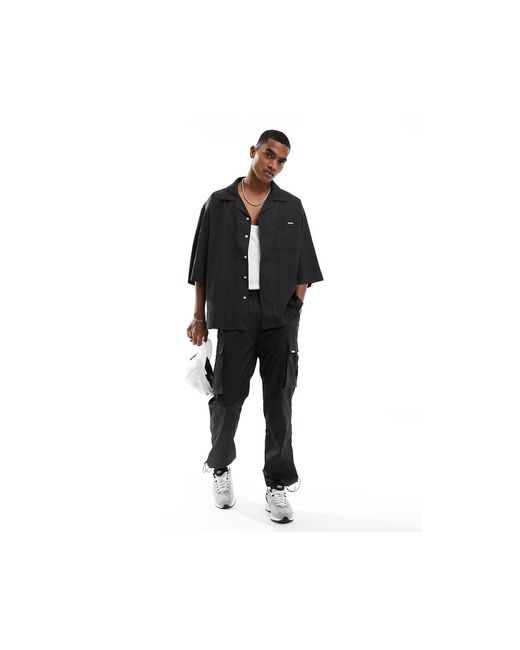 Chemise d'ensemble texturée à manches courtes Sixth June pour homme en coloris Black