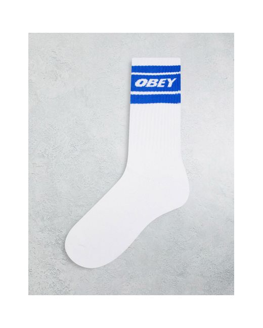 Obey White Cooper Ii Socks for men