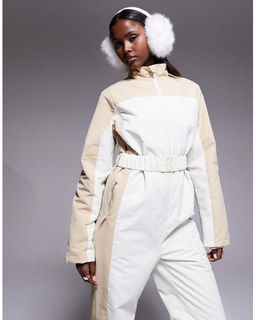 Threadbare Gray Ski Two-tone Ski Suit
