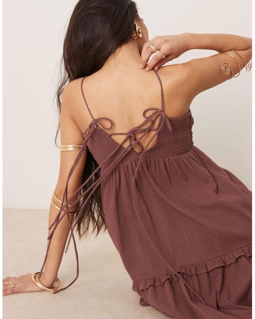 ASOS Pink – träger-maxikleid