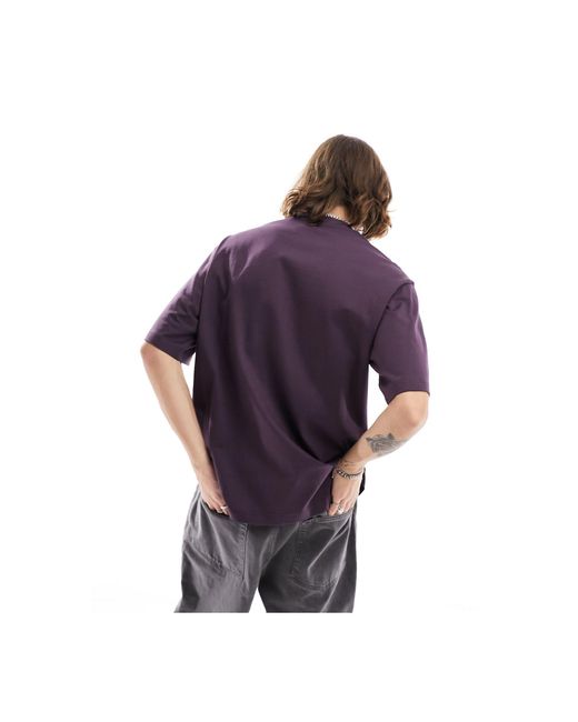 G-Star RAW – base – kastiges oversize-t-shirt in Purple für Herren