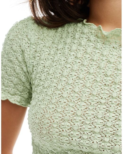 Vero Moda Green Aware Textured Baby T-shirt