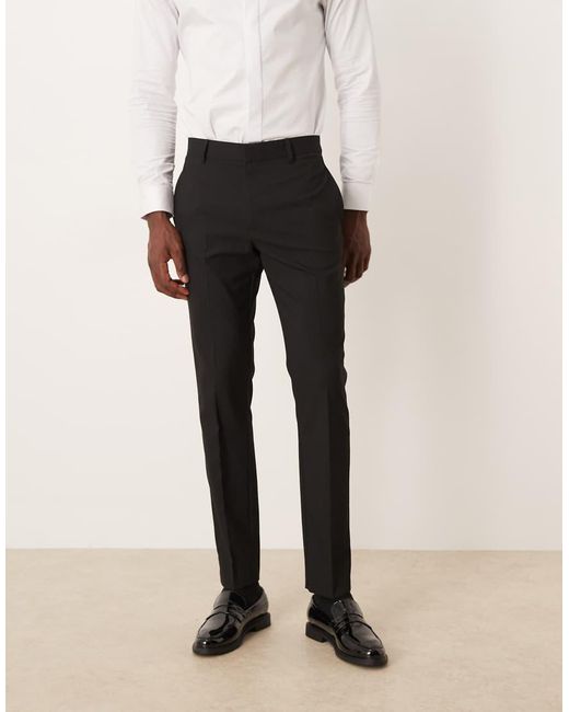 Pantaloni Da Smoking Skinny Neri di ASOS in Natural da Uomo