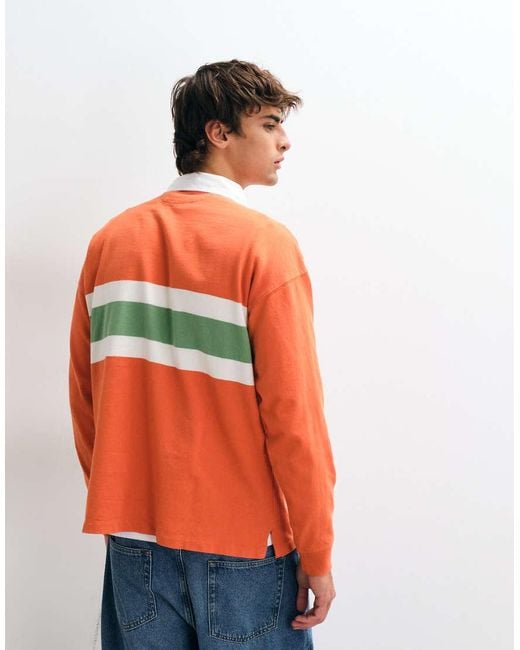 Polo Ralph Lauren Orange Relaxed Fit Rugby Polo for men