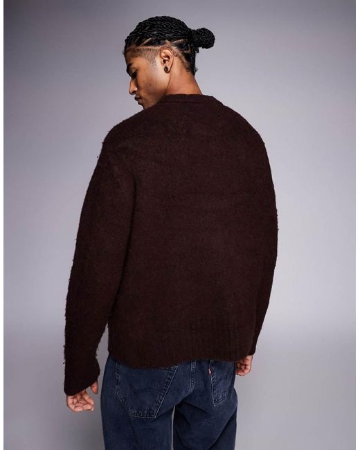 ADPT Multicolor Fluffy Knit Jumper for men