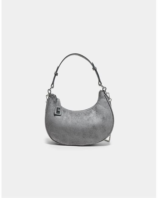 Stradivarius Gray Chain Shoulder Bag