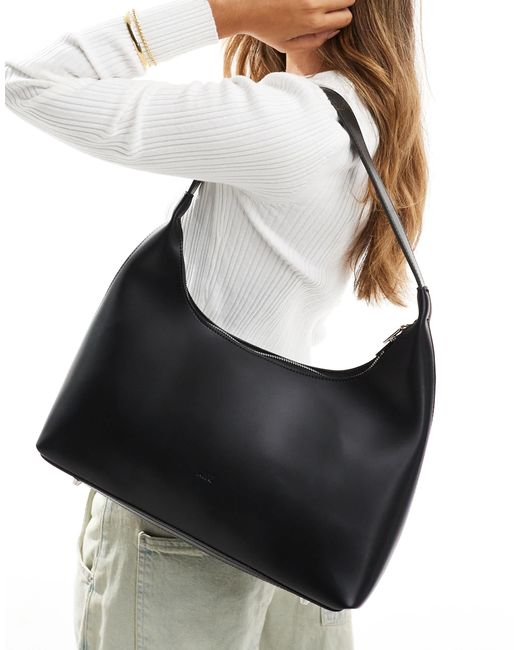 PASQ Black Structured Shoulder Bag